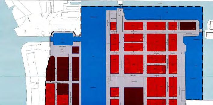 Grafisch plan van het RUP Eilandje Het bouwblok ligt binnen de bestemmingszone artikel 1: zone voor