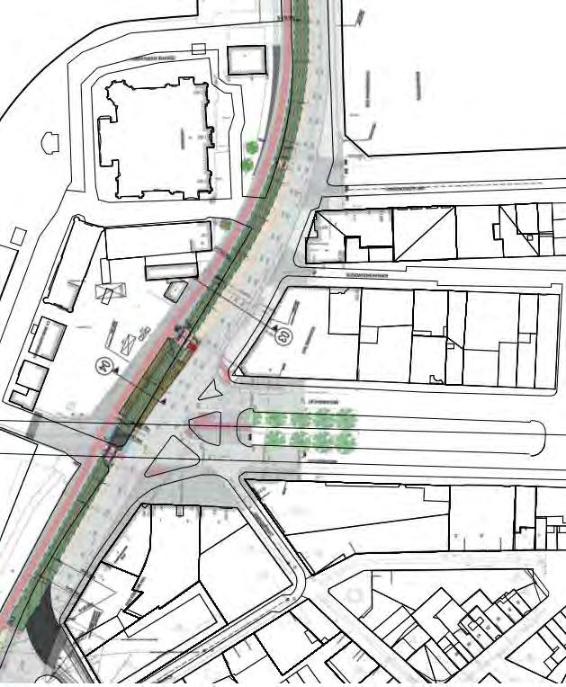 Het wegprofiel van Rijnkaai tussen de Kattendijksluis en het kruispunt met de Amsterdamstraat wordt heraangelegd.