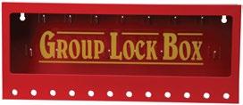 101,60 68,58 1 149175 Ultracompacte lock box + 6 rode Keyed Different-sloten Rood 144,78 101,60 68,58 1 GROUP LOCKOUT BOX VOOR MUURBEVESTIGING De box is vervaardigd volgens het spuitgietproces met