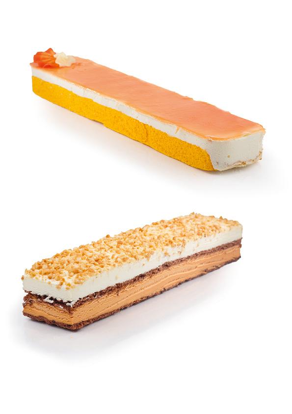 54 orange - cheesecake Longeur van cheesecake roomijs met sinaasappel gelei en sinaasappel biscuit. art.nr.