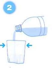 In totaal drinkt u dus minimaal 3 liter (2 x 0,5 liter Eziclen oplossing + 2 x 1 liter water of heldere drank) Belangrijk: sla stap 1