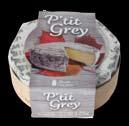 P tit Grey P tit Grey is een zacht romig koemelkkaasje met een opvallende en mooie eetbare grijze korst.