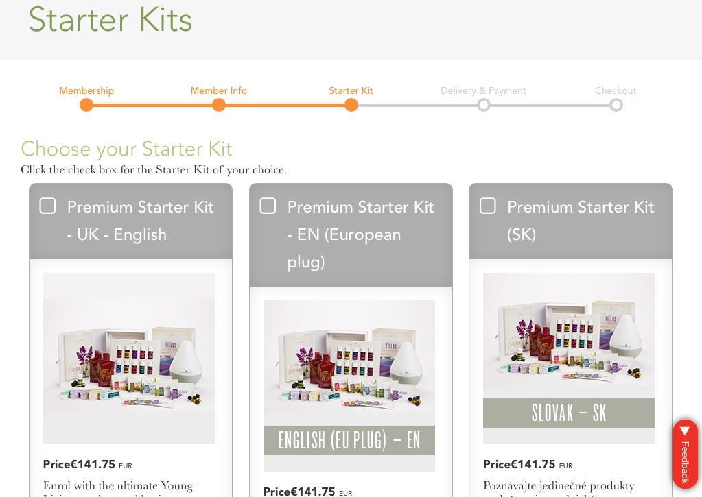 Stap 8: Je komt nu op de pagina waar je de Premium Starter Kit kunt bestellen. Klik op View all starters Kits om alle mogelijkheden te kunnen zien.