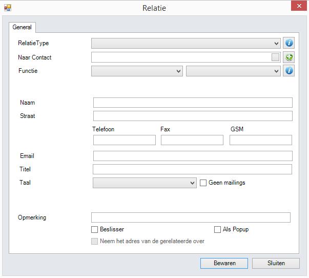 Nu hebt u 2 opties: 1. U linkt een ander contact (met aparte contactfiche) aan dit contact.