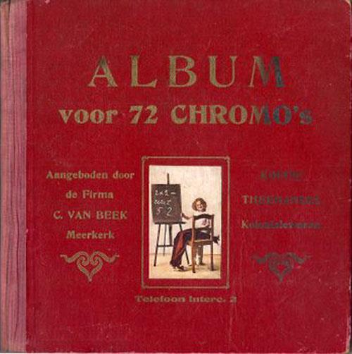 BEEK02 Album voor 72 chromo s Album voor 72 chromo s aangeboden door de Firma C. Van Beek, Meerkerk.