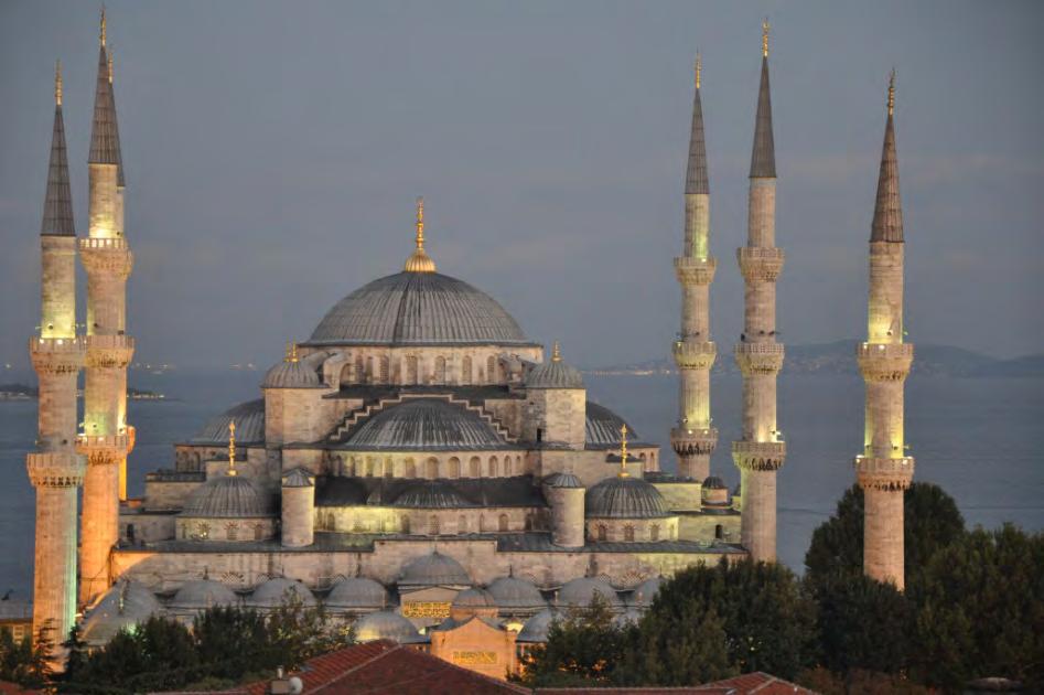 De Sultanahmet moskee, beter gekend als Blauwe Moskee.