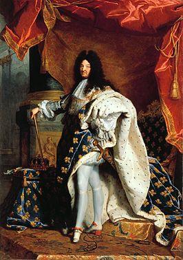 Lodewijk XIV van Frankrijk: Saint-Germain-en-Laye, 5 september 1638 Versailles, 1 september 1715 Ook bekend als Lodewijk de Grote (Frans: Louis le Grand) of de Zonnekoning (Frans: le Roi-Soleil), was