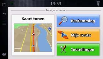 2.3 Het kaartscherm 2.3.1 Navigeren op de kaart Het kaartscherm is het meest gebruikte scherm van Sensus Connected Touch navigation.