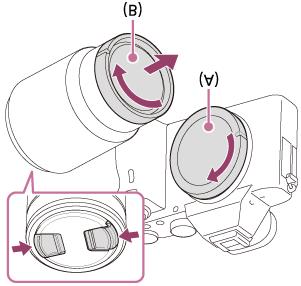 [21] Hoe te gebruiken De camera voorbereiden De lens bevestigen De lens bevestigen Zet de aan-uitknop van de camera in de stand OFF voordat u de lens