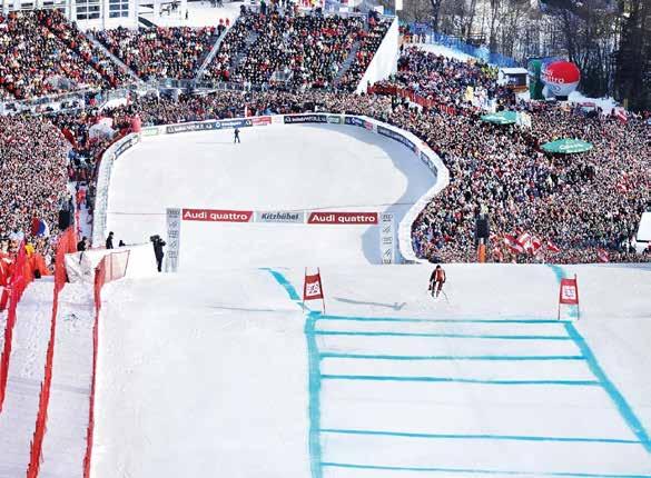 Poortafstand: Snelheid: Combinaties: Vanaf leeftijd: ongeveer 30-55 meter 80-120 km/uur banaan (twee poorten die samen één lange bocht vormen) 12 jaar DE SUPER-G: HOGE SNELHEID MET DE AFDALING: HET