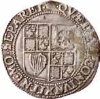 Crowned bust to right, value to left. Rev. quartered arms. S.