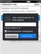 Het wachtwoord (WPA key) vindt u achter op het modem. 4.