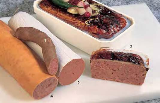 Leverworstsoorten en industriële pâtés 1. Bakleverworst 2. Berliner leverworst 3. Boerenpâté 4. Hausmacher leverworst Leverworstsoorten en industriële pâtés 1.