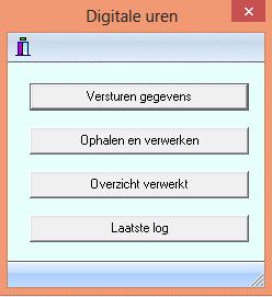 Met de button Digitale uren importeren, button, verschijnt het scherm Digitale Uren. 4.