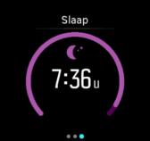 OPMERKING: Als u vóór uw ingestelde slaaptijd naar bed gaat en ook wakker wordt ná uw ingestelde slaaptijd, zal uw horloge dat niet als een slaapsessie beschouwen.