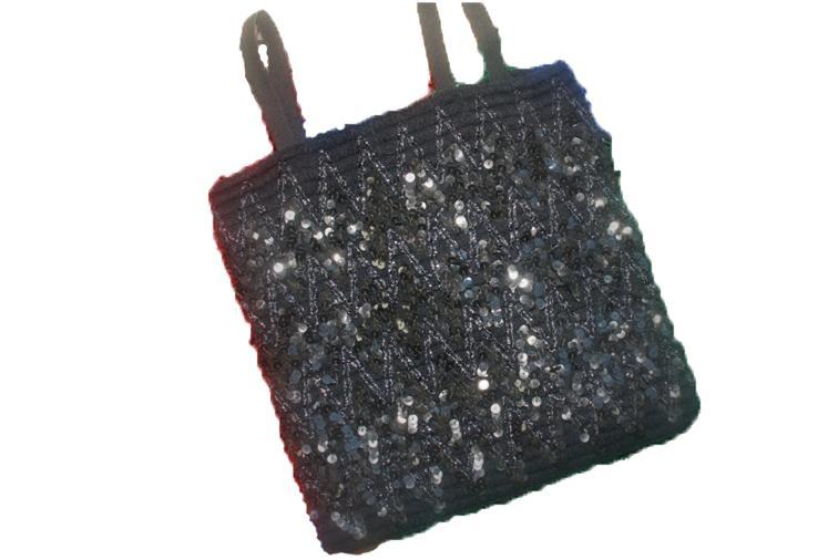 Glittertopjes zwarte elastieken band 19 stuks 10 à 12 jaar Kist