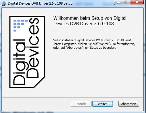 1) Configuratie van de Digital Devices Driver Mocht je van plan zijn de tuners in Windows Home Server te plaatsen, dan heb je deze BDA_Driver nodig, daarna kun je dan de x64-divers installeren.