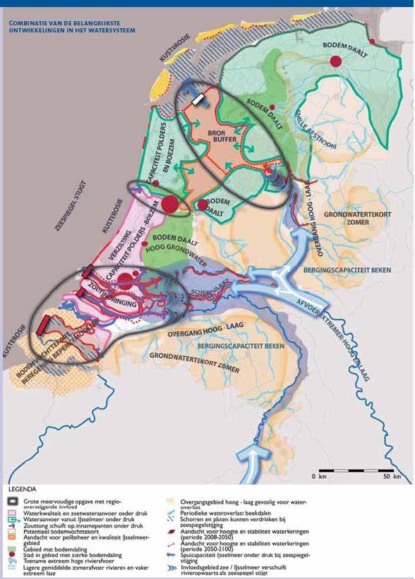 Figuur 1: Wateropgaven in Nederland (bron Nationaal