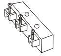 PM 1007 Eindkap, wit 4 sporen 50 Stuks