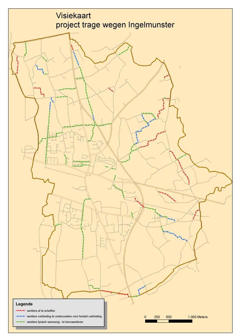 trage wegen netwerk. Met de eigenaars van deze wegen zal overleg georganiseerd worden om indien mogelijk het openbaar karakter van deze wegen of verbindingen te verzekeren. 1.