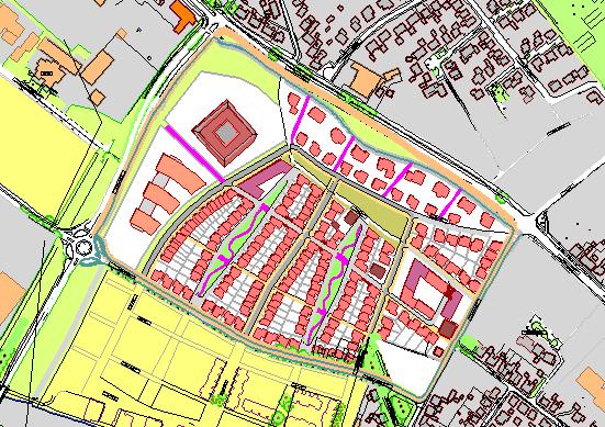 3. WATERHUISHOUDING 3.1. Waterstructuur en afwatering In het stedenbouwkundig plan is de structuur van het watersysteem opgenomen. Afbeelding 3.1 toont deze structuur.