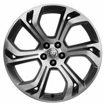 19" 5-SPOKE 'STYLE 5049' SATIN DARK GREY C69F Banden: 235/55 R19 20" 5-SPOKE 'STYLE 5054' SILVER C57F Banden: 245/45 R20 20" 5-SPLIT SPOKE 'STYLE 5051' SATIN GREY & DIAMOND TURNED FINISH C56P Banden: