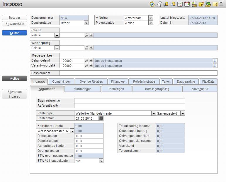 Hoofdstuk 3. Incasso module 1.