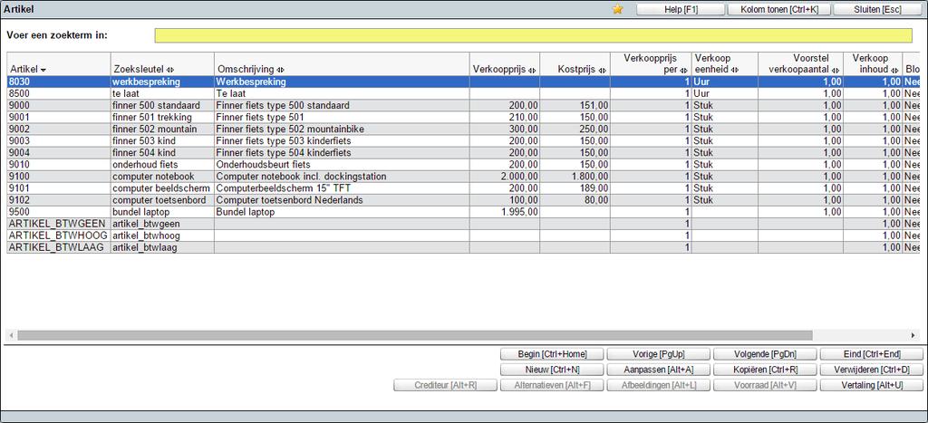 3) Klik op de knop [Nieuw] of toets [Ctrl+N].