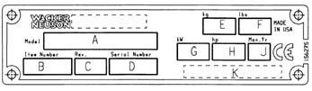 F Gegarandeerd geluidskrachtniveau in db(a). G Het luchtinlaatsysteem is voorzien van een filterindicator. Vervang het filterelement wanneer de indicator in of vlak bij de rode lijn staat.