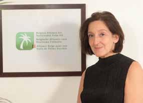 palmolie Interview Mevrouw Patricia Ghyoros is secretaris-generaal van de Belgische Alliantie voor Duurzame Palmolie "Onbekend maakt onbemind" Als het van de alliantie afhangt, is alle gebruikte