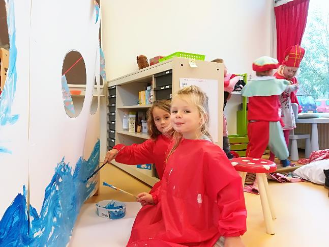 Ook was er een huis voor Sinterklaas gebouwd en daar wordt door Sint met