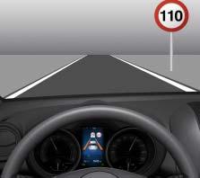 Lane Departure Alert Registreert met behulp van een camera de wegmarkering in het wegdek en geeft u een waarschuwingssignaal wanneer u zonder richting aan te geven uw rijbaan verlaat. 4.