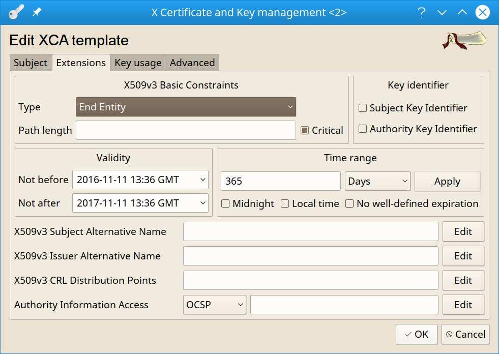 Generate a self-signed certificate for use in the Customer Acceptance environment