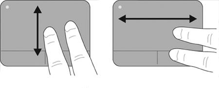 OPMERKING: De schuifsnelheid wordt bepaald door de snelheid van uw vingers. Drukken/inzoomen Met de drukfunctie kunt u in- of uitzoomen op items zoals pdf-bestanden, afbeeldingen en foto's.