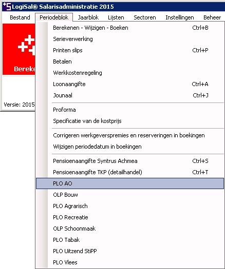 AO OLP In het periodeblok vindt u de module om de AO-OLP of AO-melding dienstverband te maken.