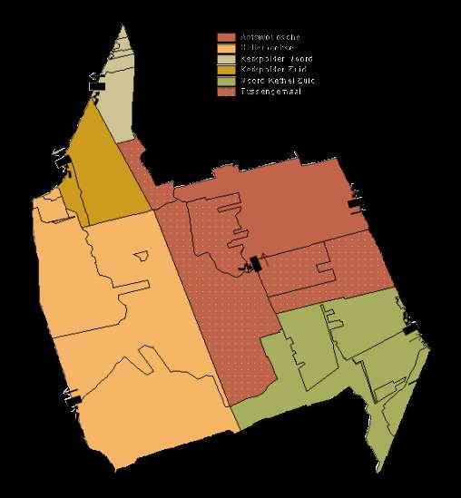 circa 410 hectare. In het gebied zijn zeven peilgebieden aanwezig. Het gebied wordt bemalen door het gemaal Kandelaarweg te Rotterdam naar de Schie. Figuur 1.