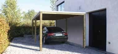 299 brasil CarporT - iroko of Vurenhout CanTo CarporT - drukgeïmpregneerd grenenhout de Brasil carport is in losstaand en in aanbouwmodel beschikbaar