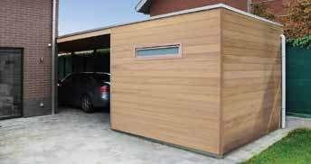 opties openvallend raam 140 x 37 cm, gelaagd opaal glas 4mm Losse planchetten om luifel onderaan dicht te maken CanTo CarporT breedte diepte Totale