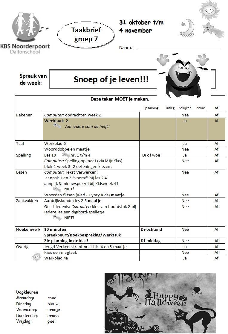 Taakbrief groep 7