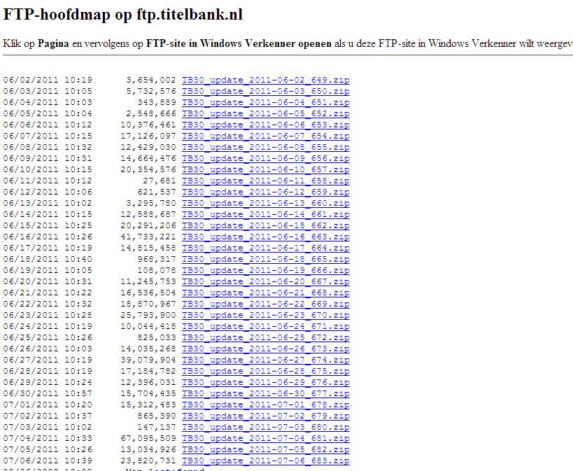 Door op een van de linkjes te klikken kunt u het betreffende bestand downloaden en opslaan in uw eigen systeem en gebruiken om de informatie te tonen op uw website of voor andere commerciële of