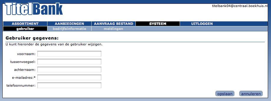 4.18 Een gebruiker toevoegen Een gebruiker kunt u doen door op de button gebruiker toevoegen te klikken.