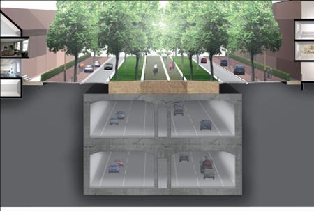 De belangrijkste maatregelen per deelgebied; bovengronds tussen Geusselt en Europaplein en de tunnelmonden Tussen Geusselt en Europaplein In het gebied tussen Geusselt en Europaplein maakt de