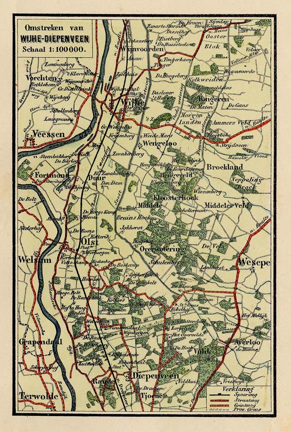 Afbeelding 4: oude kaart van de omgeving. (bron: www.atlasenkaart.nl/maps/4594.