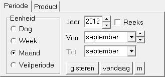 34.1 Periode Met Periode maakt u een selectie op basis van leverdatum.