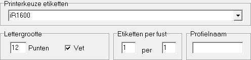 60.5 Overige instellingen Printerkeuze etiketten Kies hier de printer met etikettenvellen. Etiket per fust Bij "Etiketten per fust" stelt u in voor hoeveel fusten één etiket geprint moet worden.