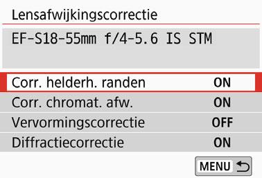 Beeldvervorming door optische eigenschappen van de lens wordt vervorming genoemd. En afgenomen opnamescherpte als gevolg van het diafragma wordt diffractie genoemd.