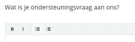 2 Ondersteuningsvraag 2.1 Indienen ondersteuningsvraag Bij het aanmaken van een nieuwe ondersteuningsvraag heb je de keuze tussen een individuele aanvraag en een groepsaanvraag.