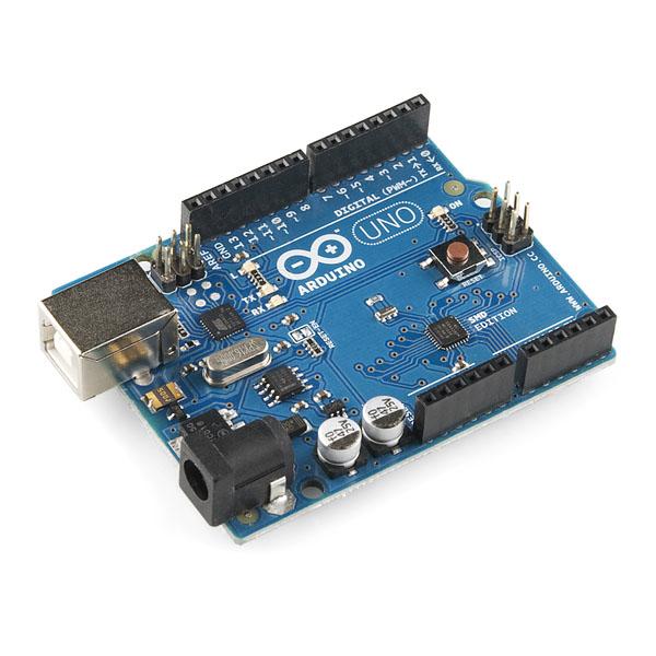 Figuur 1.1 Arduino Uno R3, basis voor het weerstation Figuur 2.1 Arduino Software, voorbeeld programma s aanbevolen om eerst een aantal basisschakelingen te maken met Arduino.