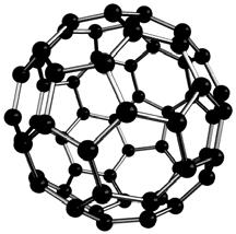 Opgave 4 Diamant en grafiet zijn zuivere vormen van koolstof. In 1985 is er een derde vorm van koolstof ontdekt. Deze bestaat uit moleculen die ieder 60 koolstofatomen bevatten.