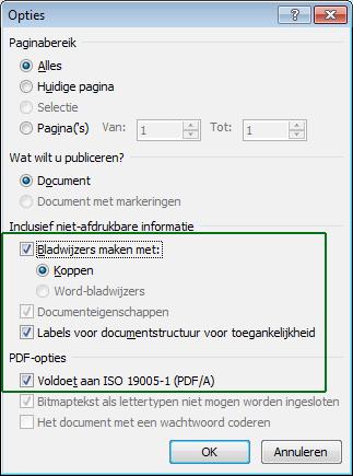 6. Klik op Opslaan. Microsoft Ofce Word 2003 is niet geschikt In Word 2003 zit geen standaard pdf-export-functie.